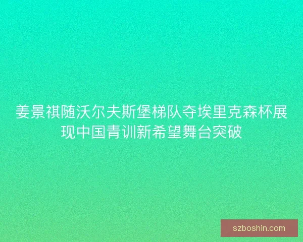 姜景祺随沃尔夫斯堡梯队夺埃里克森杯展现中国青训新希望舞台突破